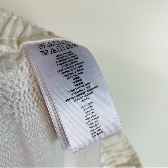 MICHAEL Michael Kors White Linen Wide Leg Pant - Picture 7 of 8